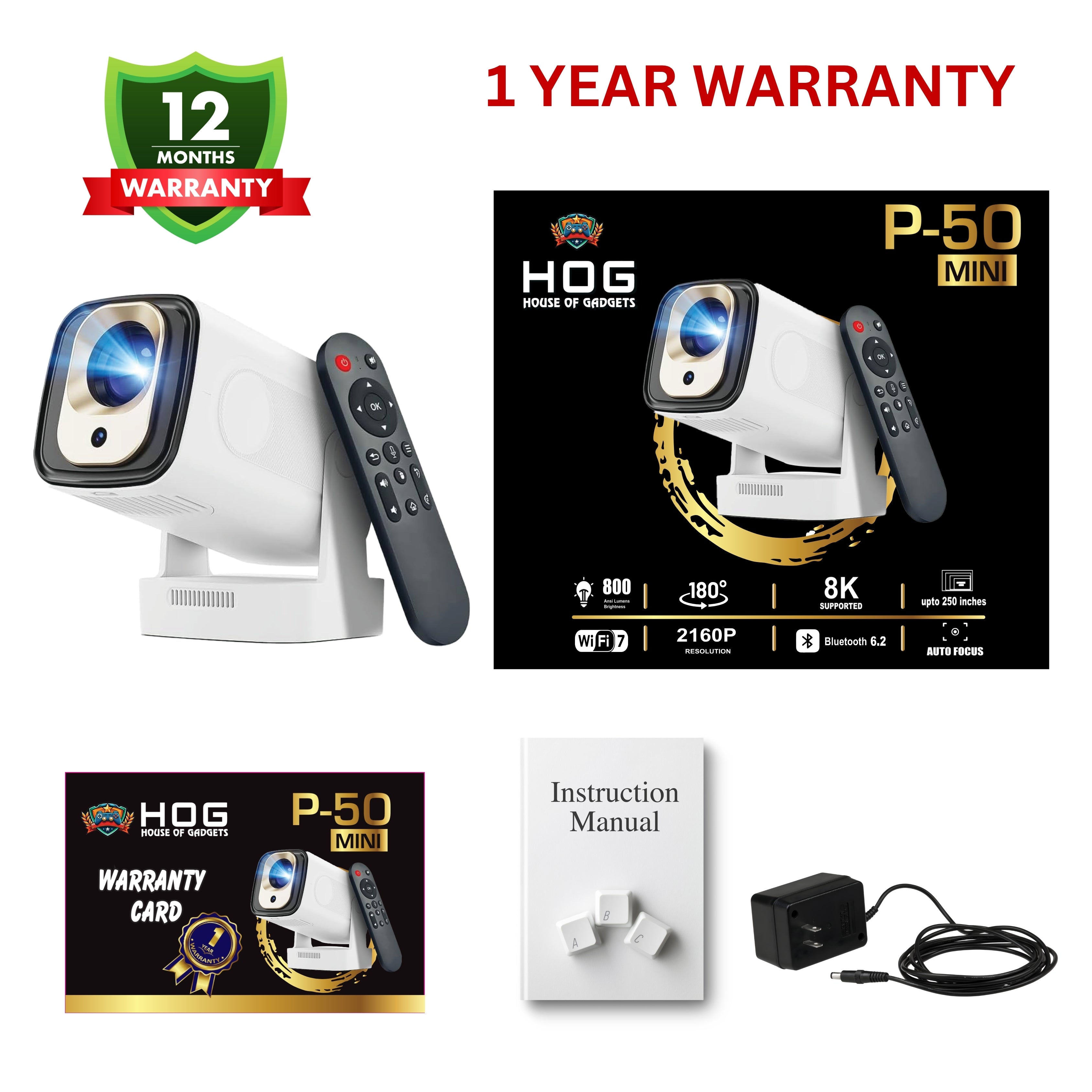 P50 Mini Android projector support 8k smart home cinema portable projector