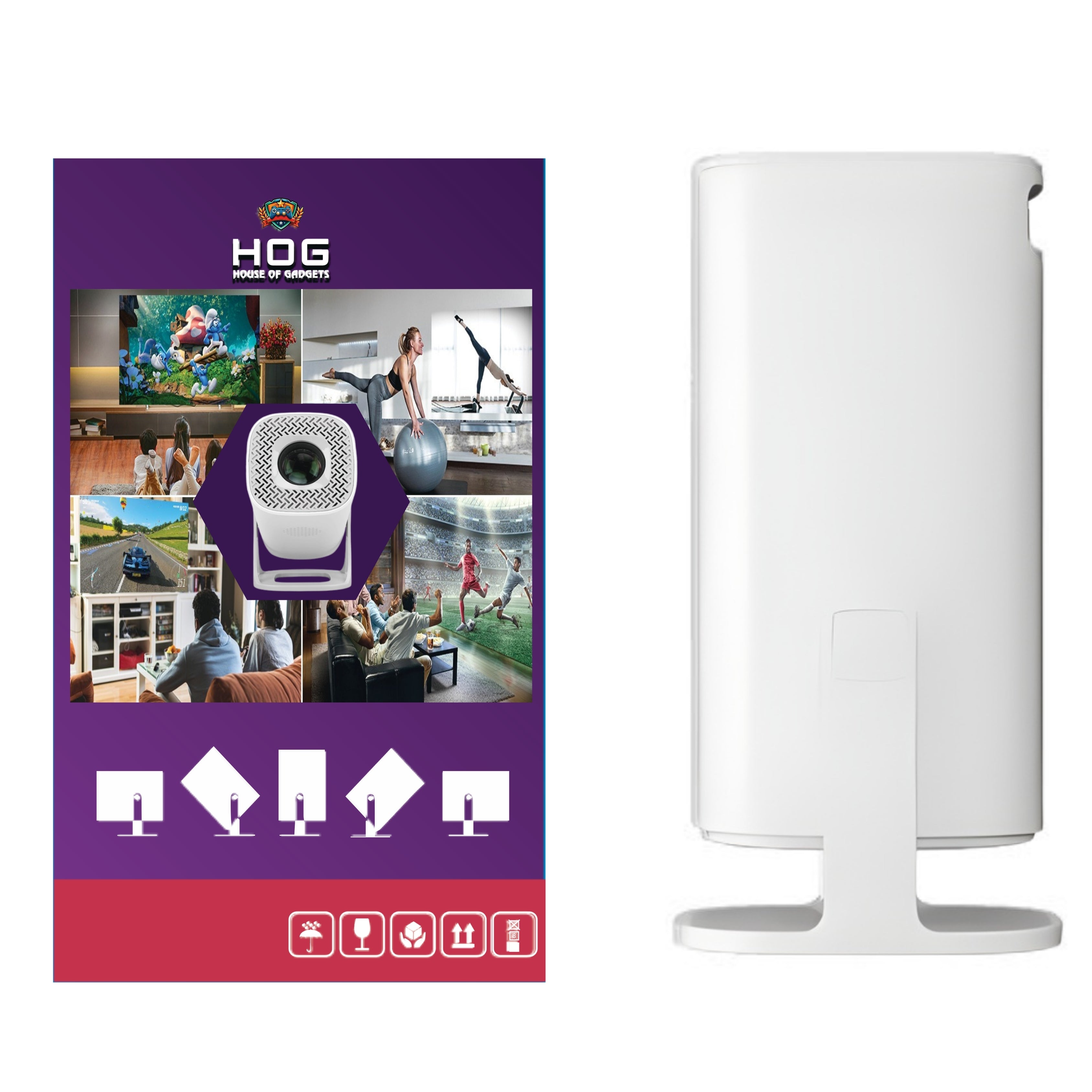 HOG™ H20 Android Projector Support 8K Smart Home Cinema Portable Projector