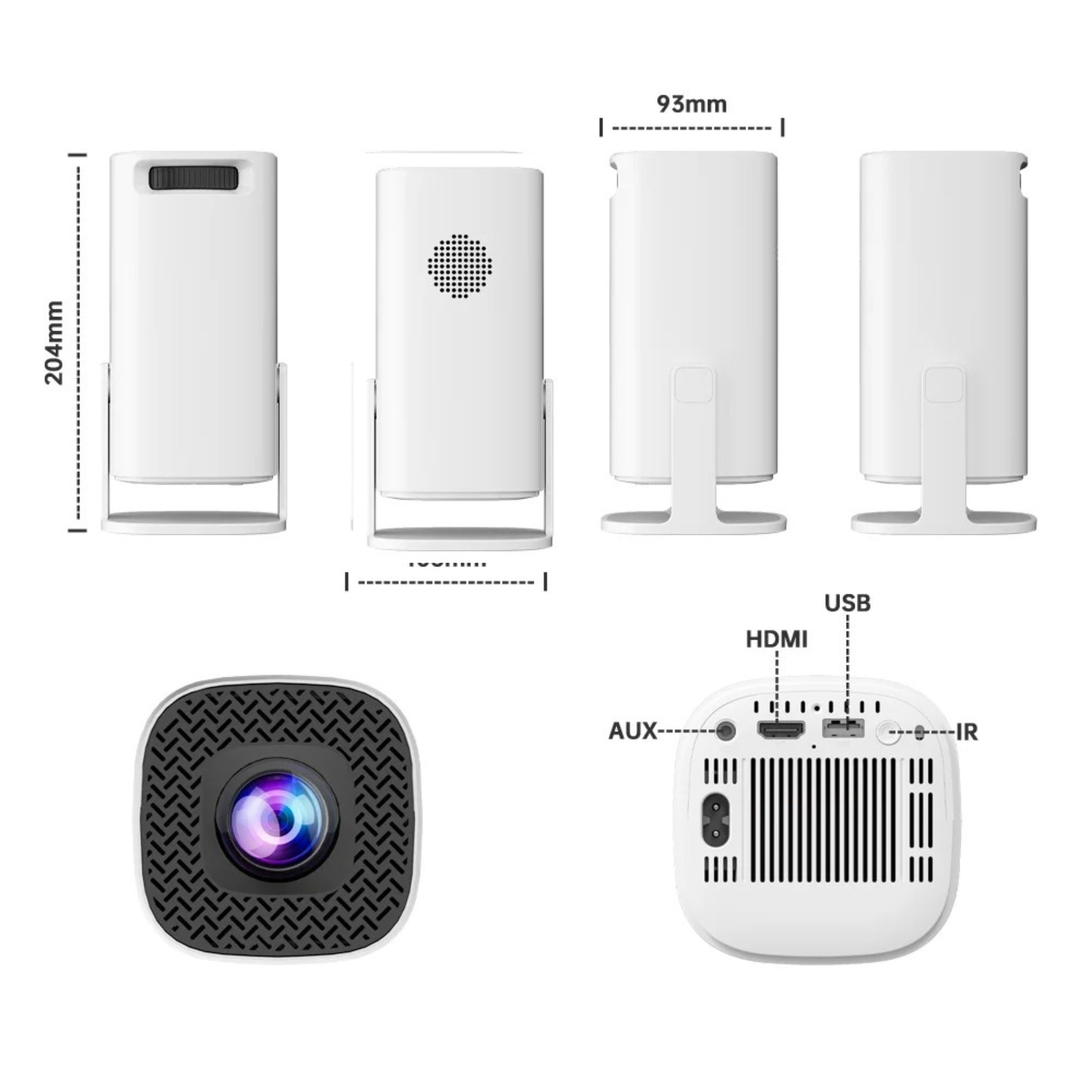 HOG™ H20 Android Projector Support 8K Smart Home Cinema Portable Projector