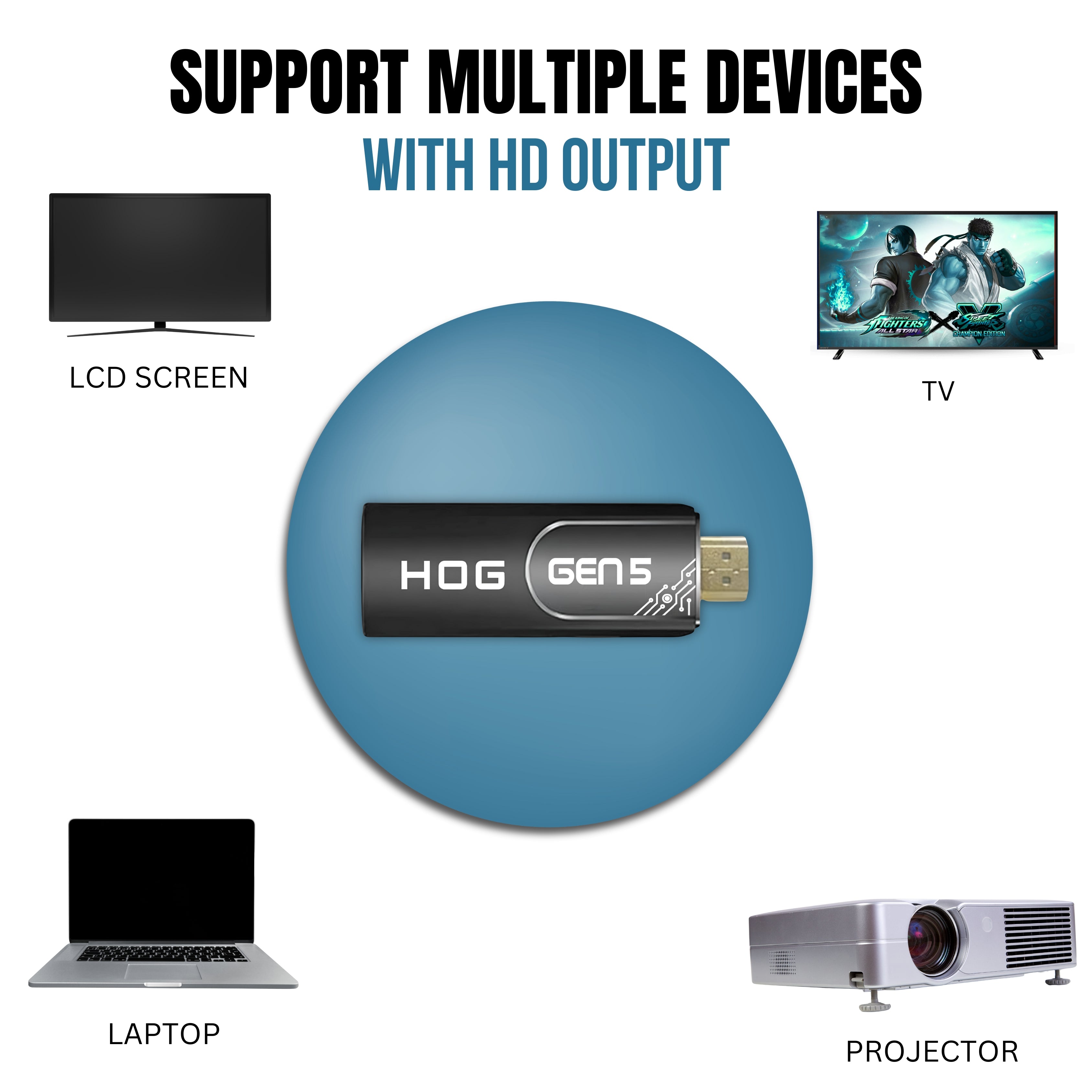 HOG™ Premium HOG GEN 5 Game stick With Warranty 6Ghz 40000+ Video Games