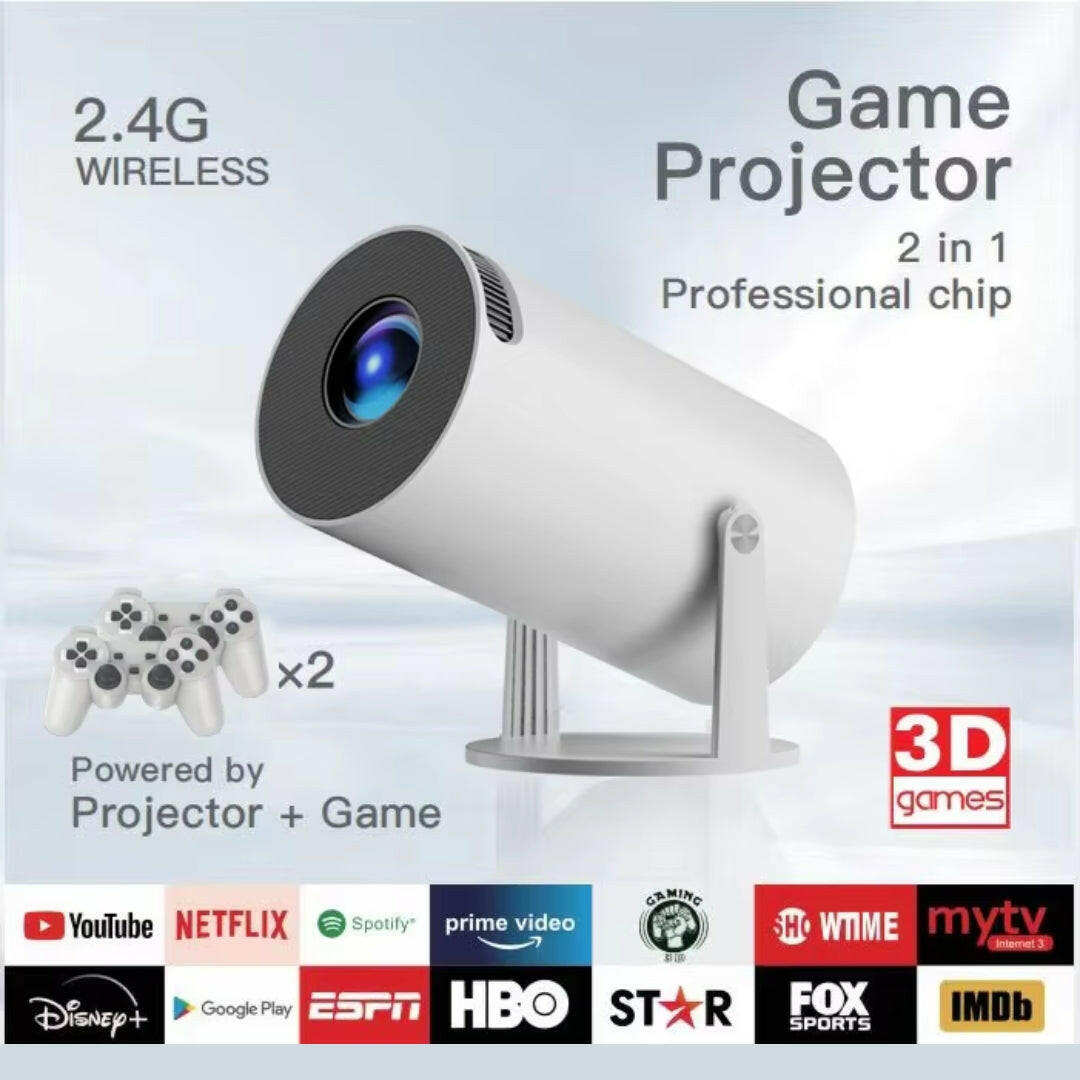 Android plus Game Projector 216 Built-in with Two Wireless Controllers - House of Gadgets