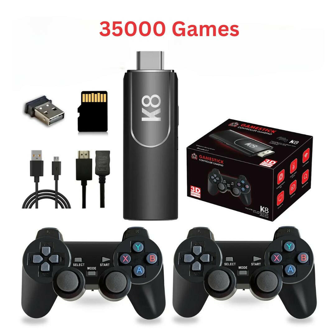 Premium K8 Gamestick 3D 64GB 2.4G Wireless Controller 32000 Video Games - House of Gadgets