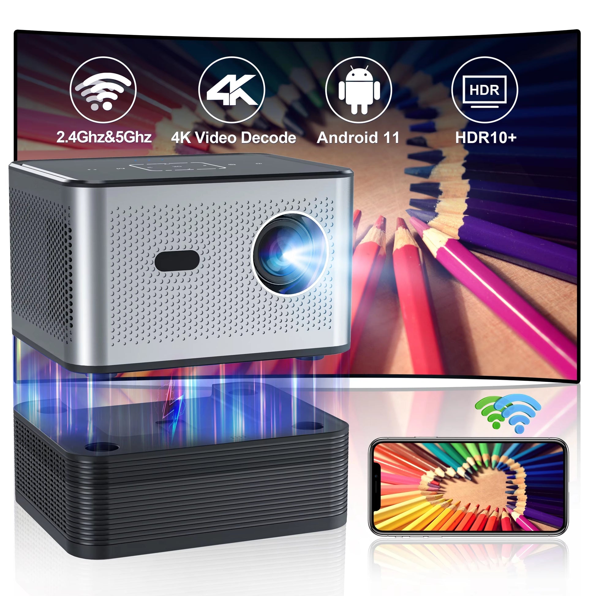 X3 MAX Xnan Android 11 WIFI LED 8K Video Full HD 720P Pocket Home Mini Theater 4K Projector