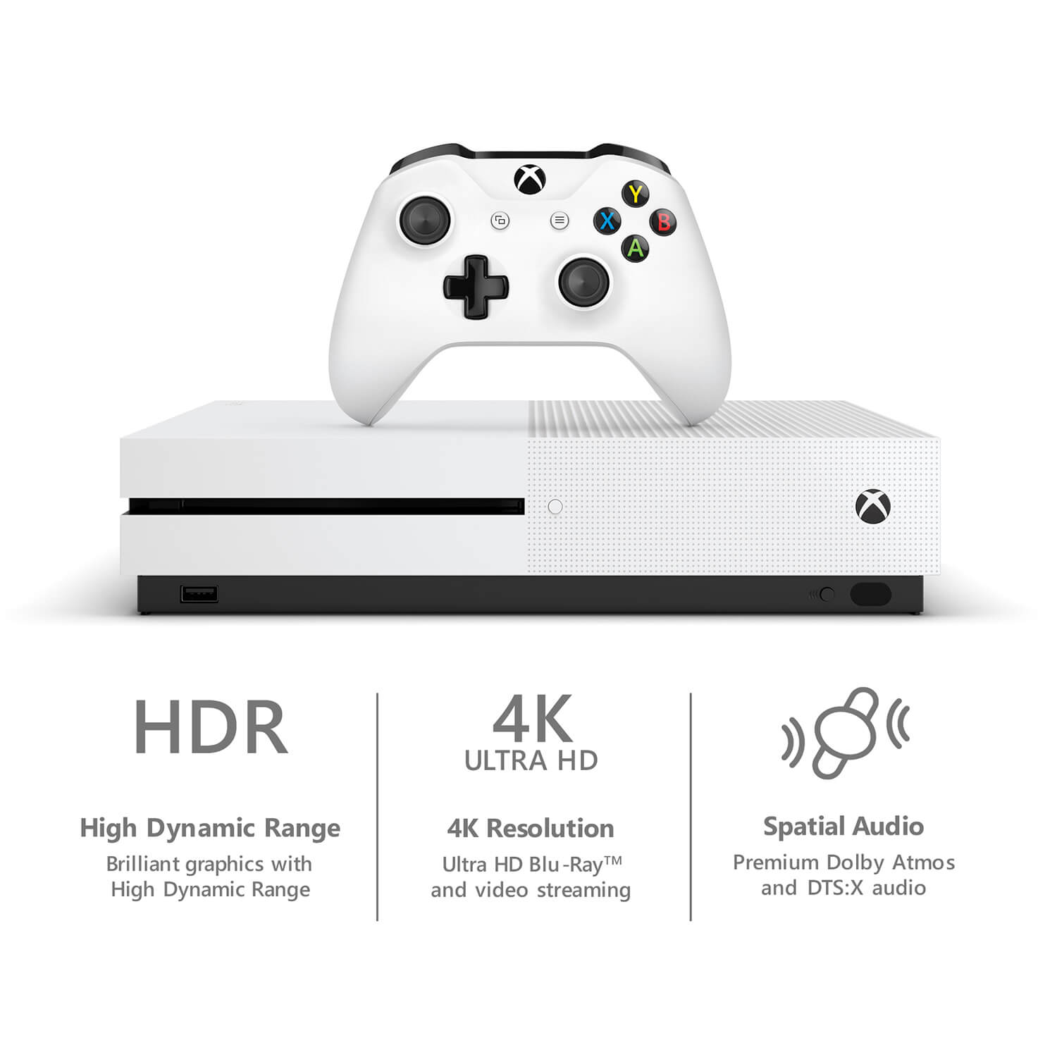 Microsoft Xbox Console 500GB White ( Refurbished )