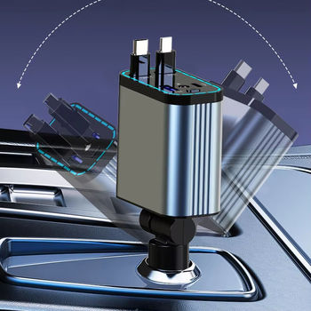 car chager with cable pull out