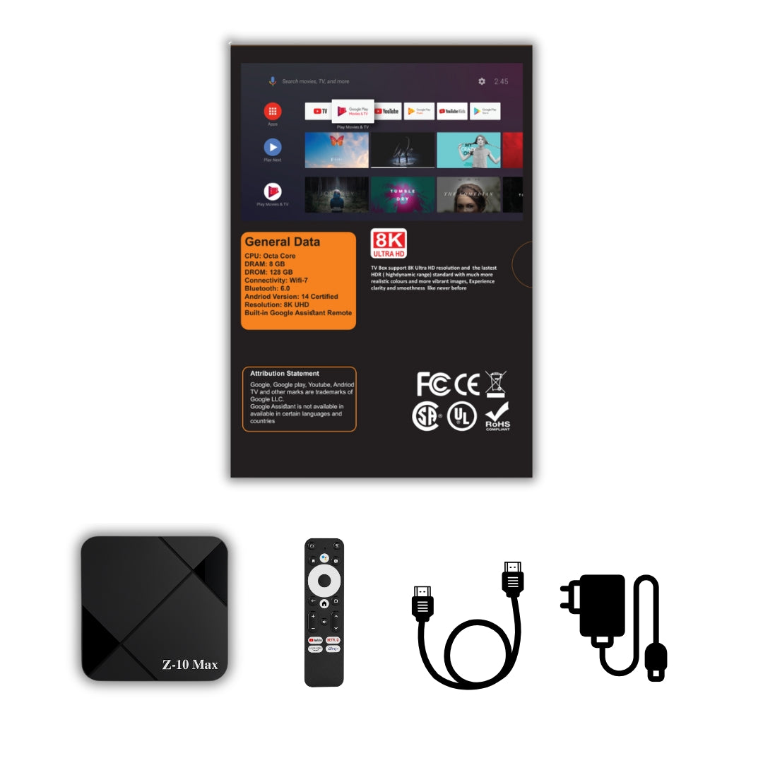 z10 max android box back side