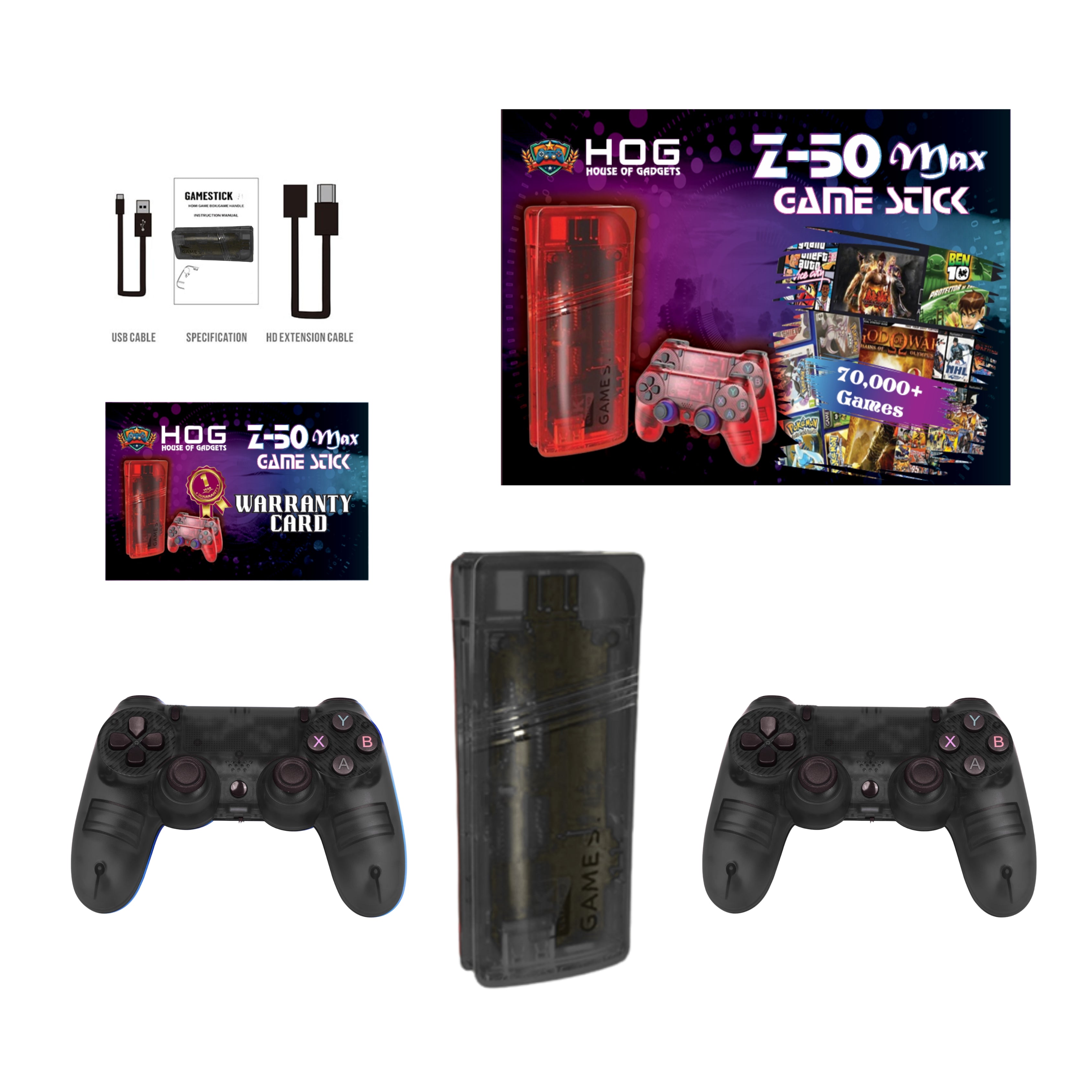 z50 max gamestick with box joystick stick and warranty card