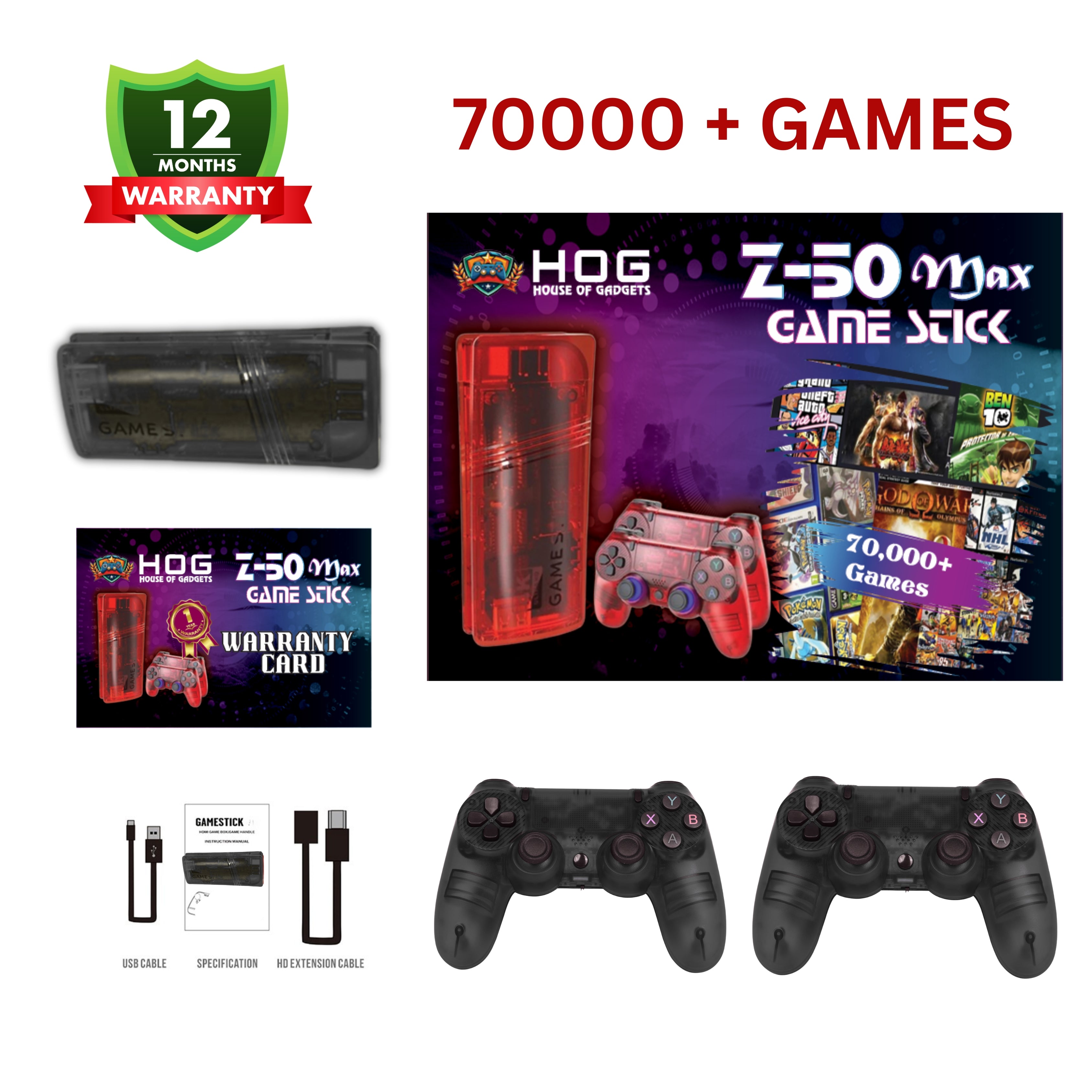 z50 max gamestick with box joystick stick and warranty card